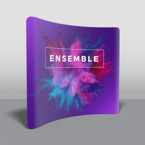 8' Helium by Ensemble Curved Tension Fabric Trade Show Display