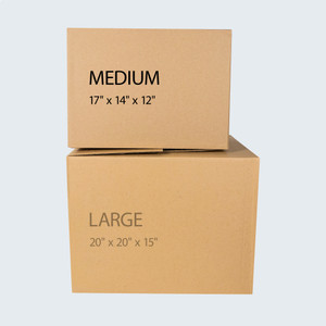 Eco-Friendly Cardboard Moving Boxes, Medium, 20 Pack