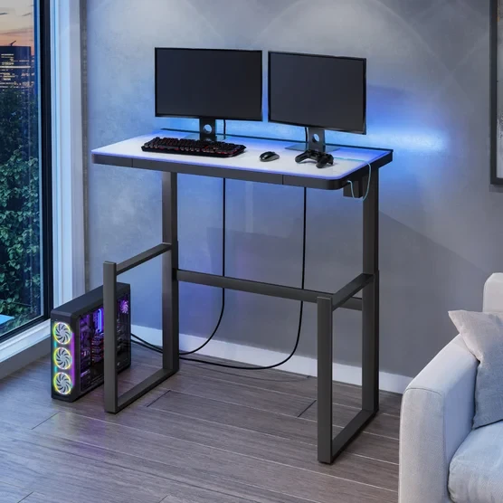 Tresanti Aurora 47 inch Adjustable Height Desk with LED Lighting