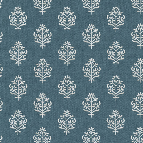 FLORAL SPRIG EMB Indigo