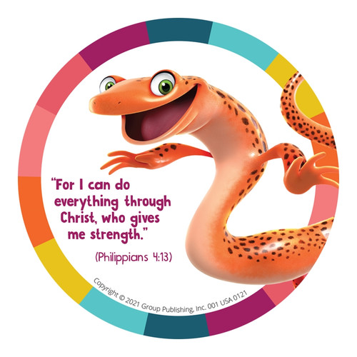 Simply Loved Bible Memory Buddy Stickers, Quarter 4 - Sal the Spotted-Tail Salamander