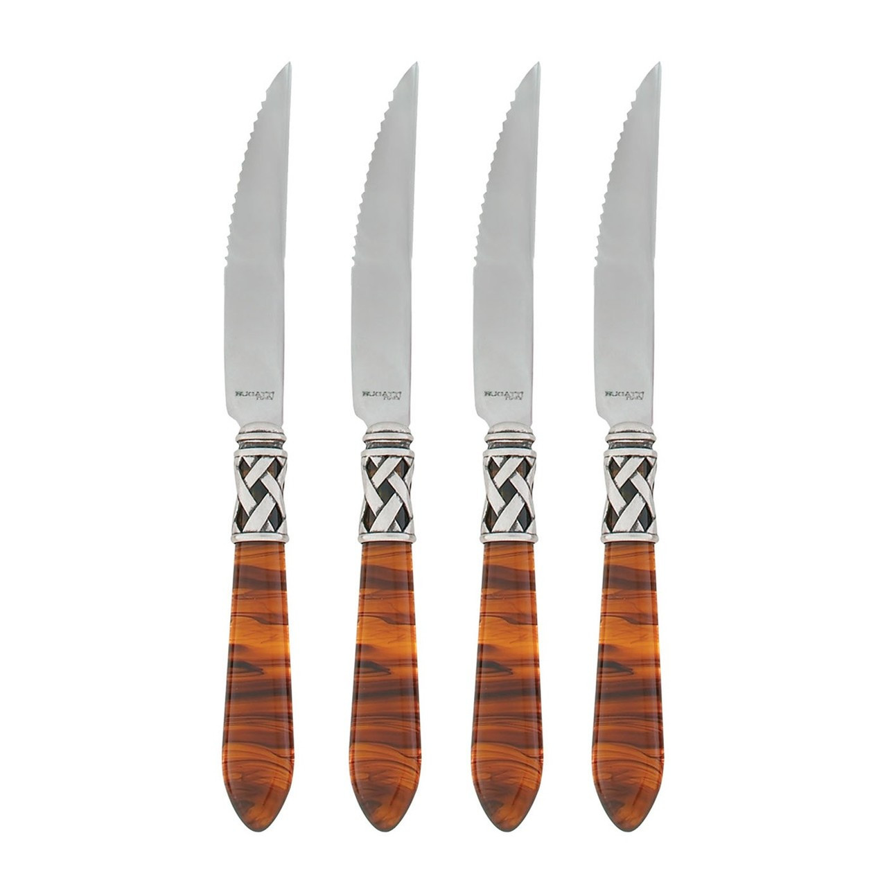 Wave Gold Satin Steak Knife, Set of 4, Towle