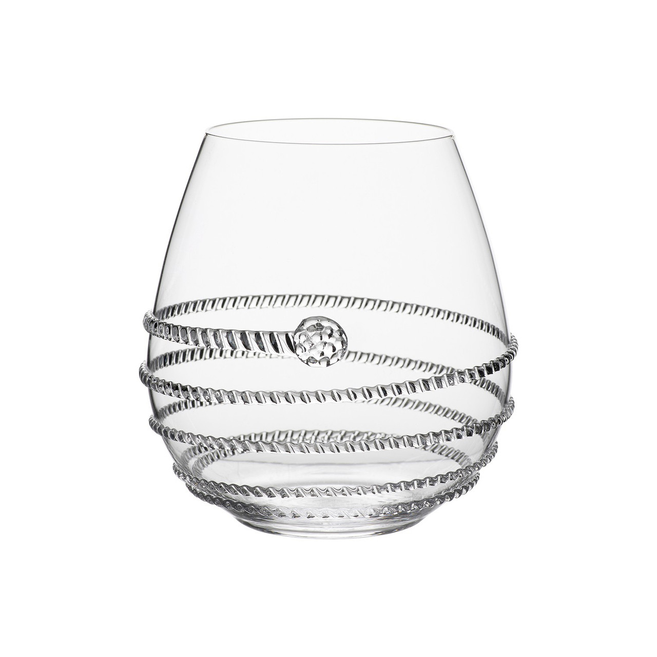 Black Swirl Stemless Glasses