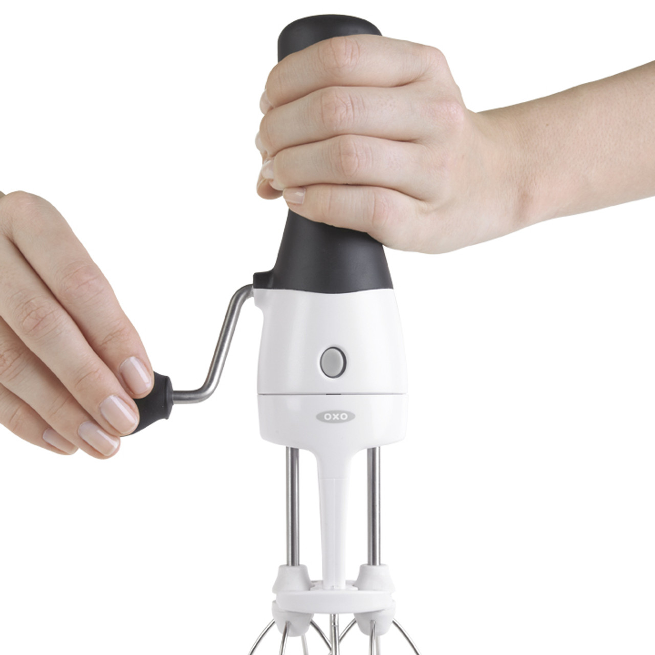 OXO Good Grips 12 Stainless Steel Manual Crank Egg Beater with Rubber  Handle 1126980