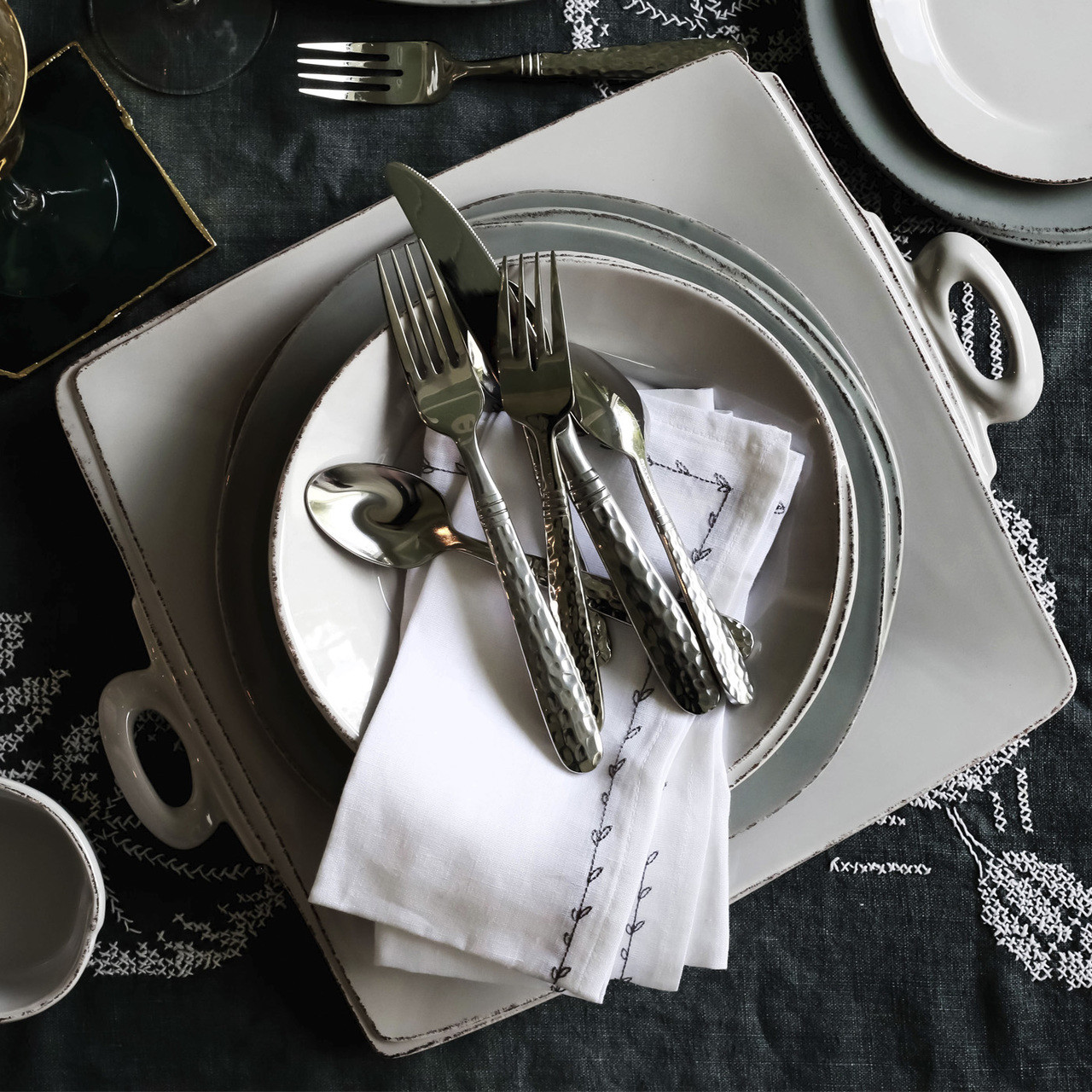 Vietri Lastra Handled Platter - Thumbnail 2