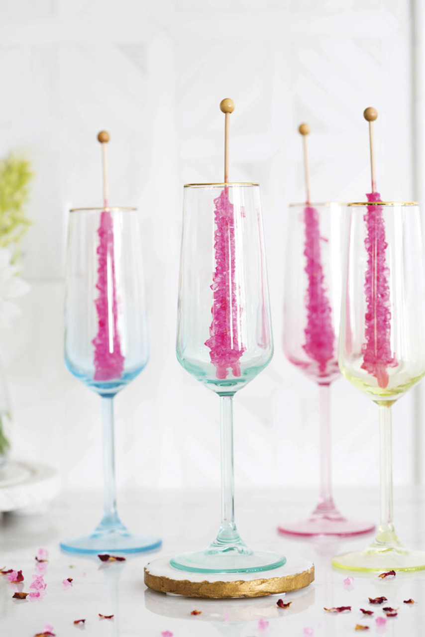 Rainbow Assorted Wine Glass Set/4