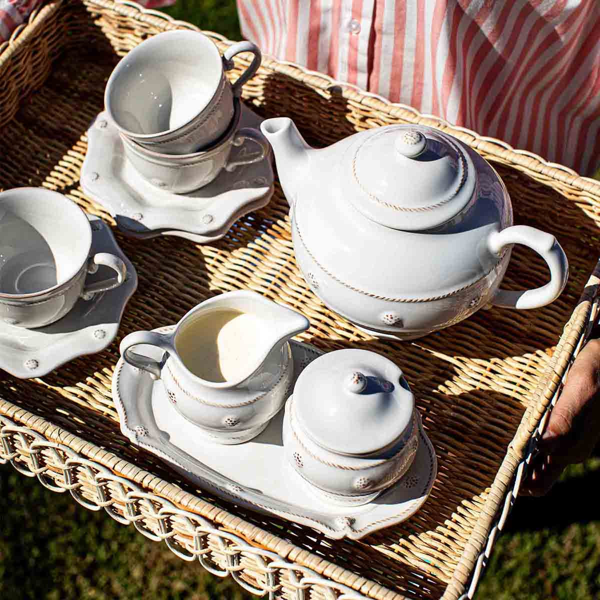 Juliska Berry & Thread Whitewash Sugar & Creamer Set