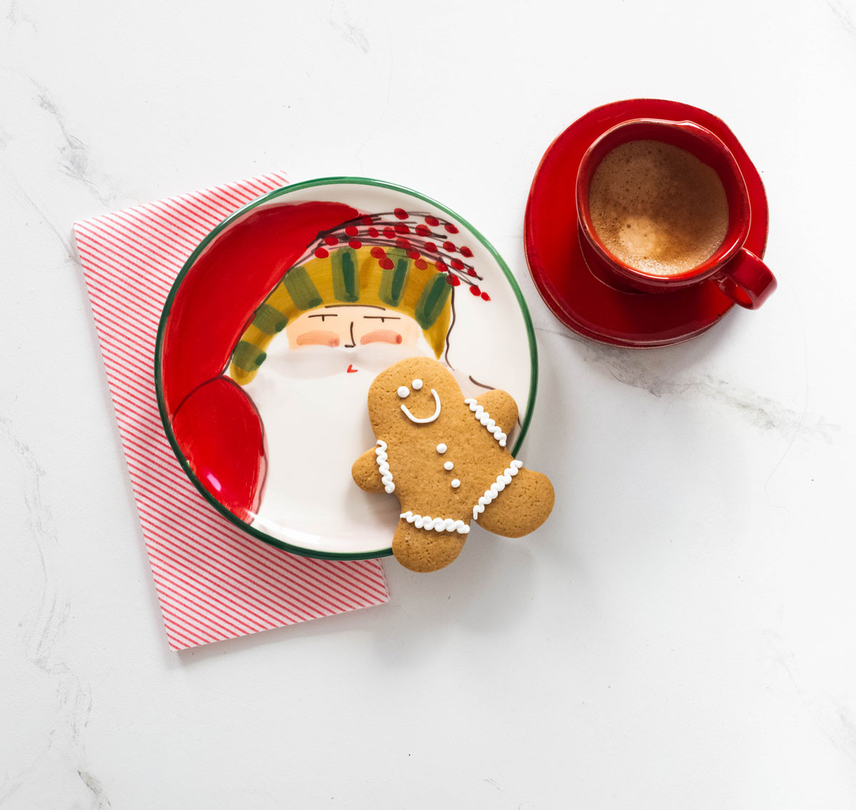 Vietri Old St Nick Espresso Cup & Saucer - Thumbnail 3