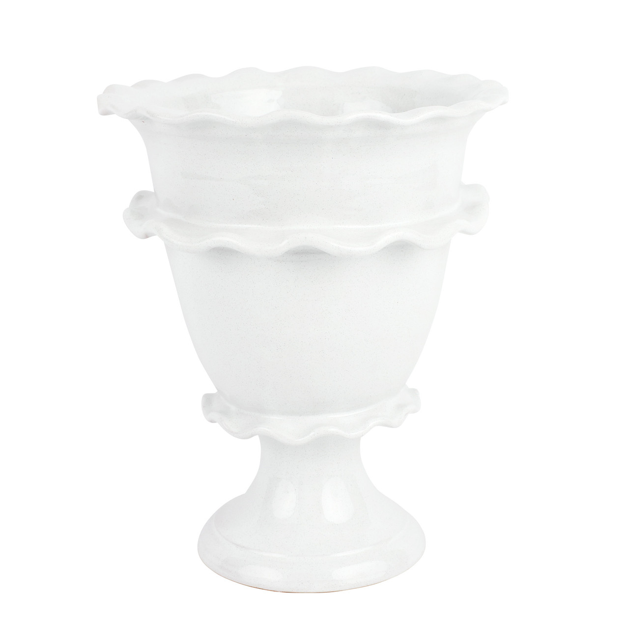 Vietri Rustic Garden Ruffle Cachepot