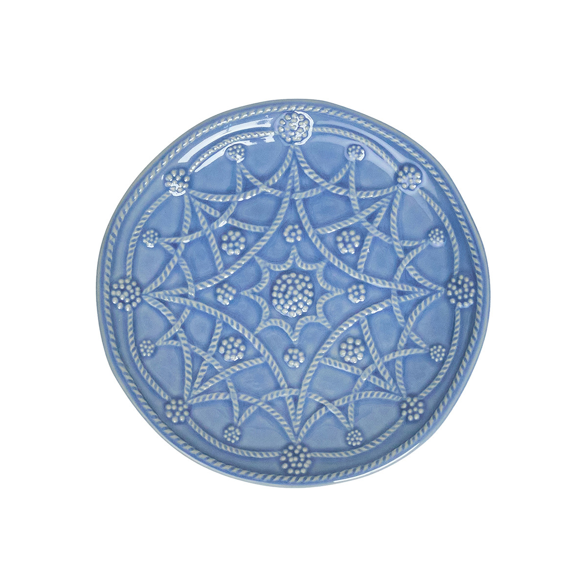 NEW! Jardins du Monde Side/Cocktail Plate Assorted Set/4 - Chambray