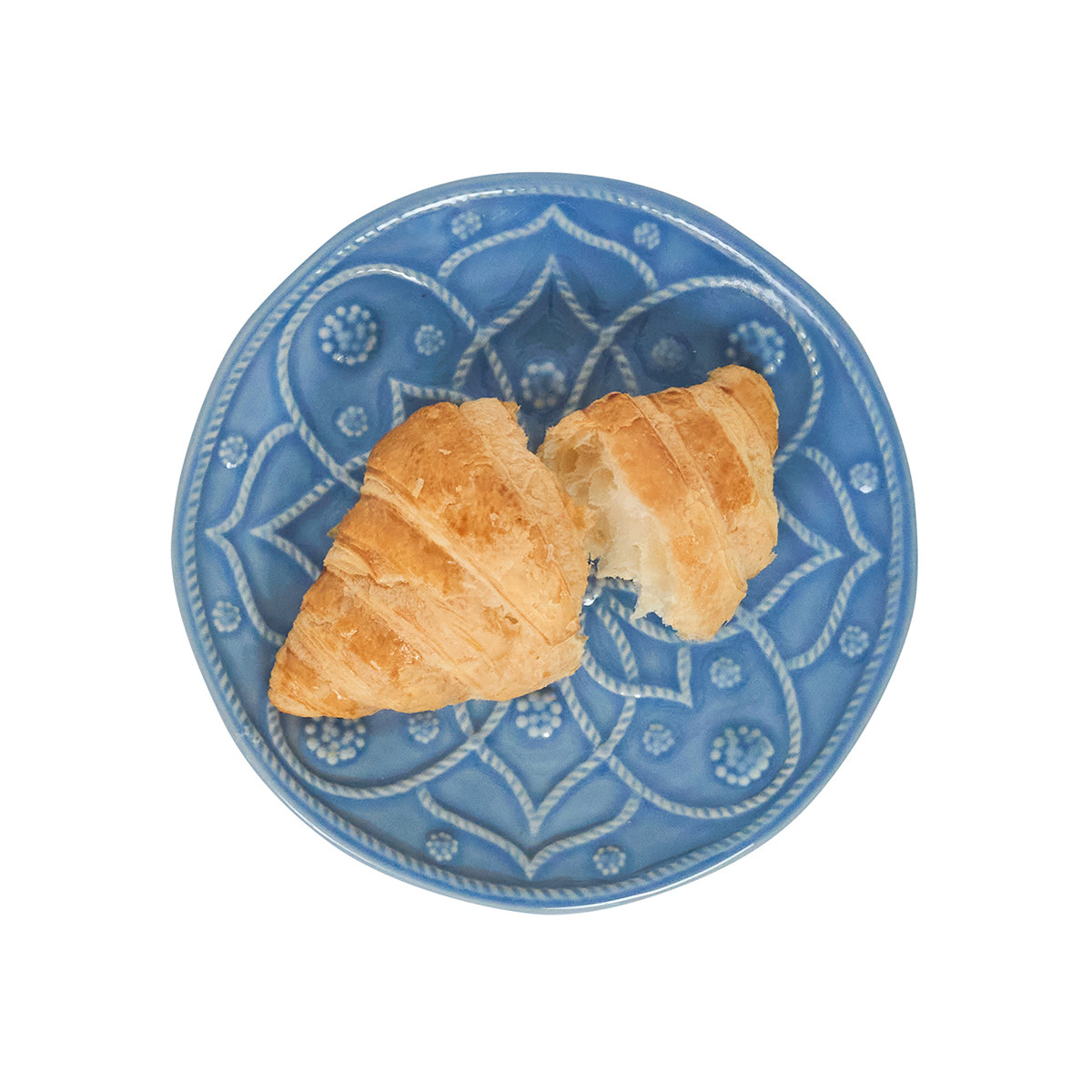 NEW! Jardins du Monde Side/Cocktail Plate Assorted Set/4 - Chambray
