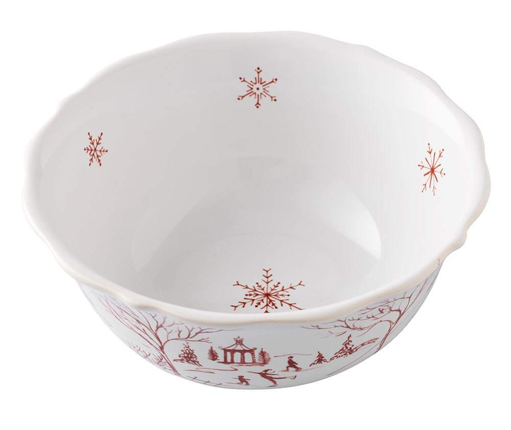 Country Estate Winter Frolic Ruby 4pc Place Setting (CE01X/73, CE02X/73, CE47/73, CE07/73) - By Juliska