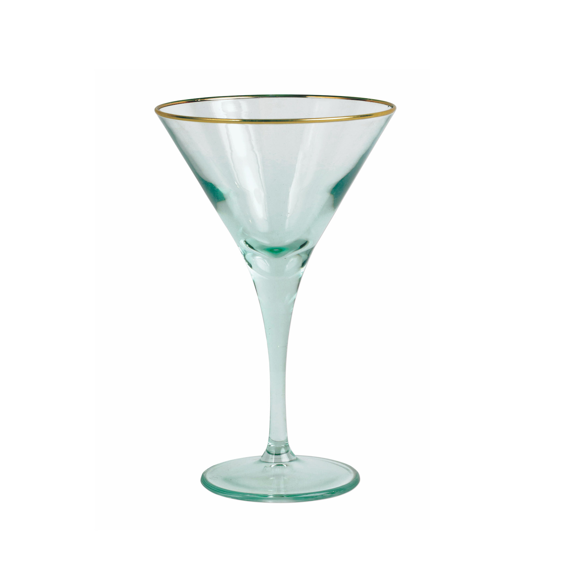 NEW! Rainbow Green Martini Glass