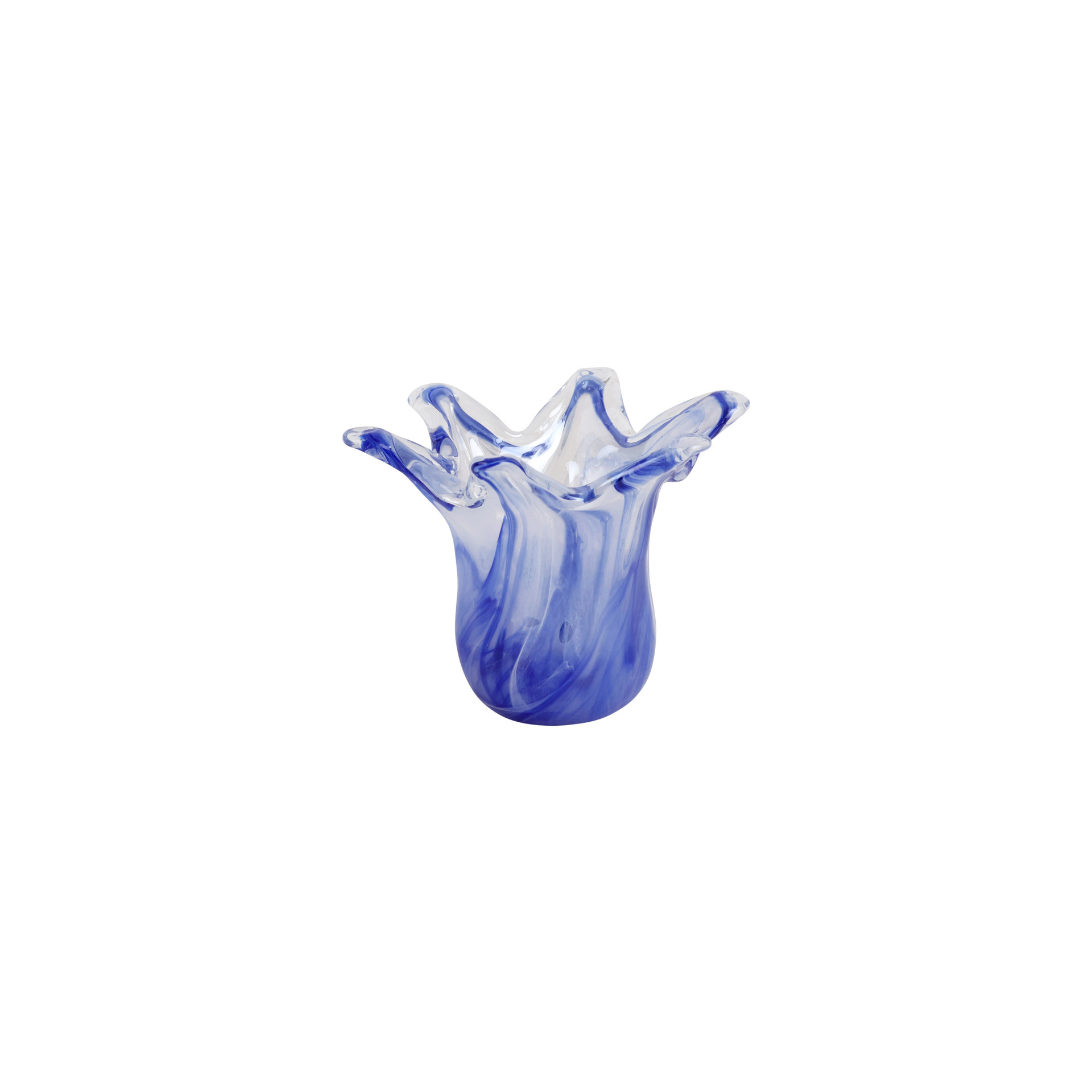 Onda Glass Ruffled Round Bowl | +Colors
