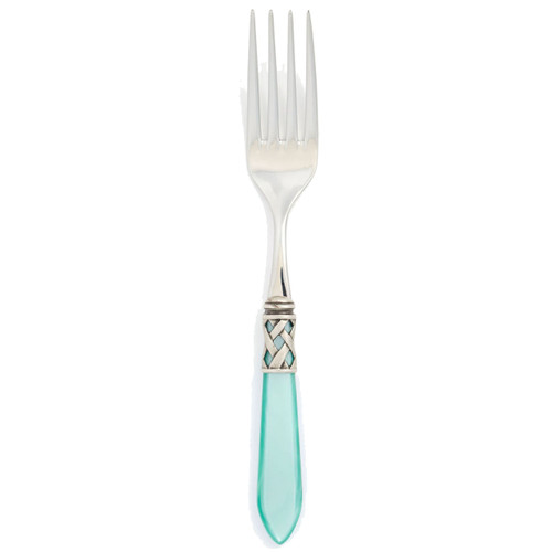 The Aladdin Antique Serving Fork in Aqua features elegant pearlized handles with the strength of high-grade acrylic and 18/10 stainless steel. This color is also available in our brilliant finish, please call 919-245-4180 to order.
9.25"L
ALD-9805A