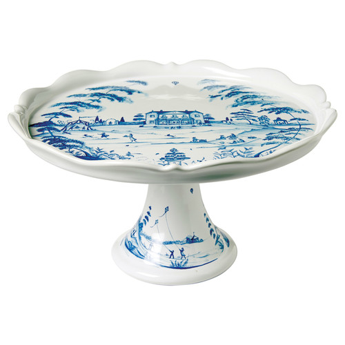 Country Estate Delft Blue Cake Stand Fete

№ CE18X/44

From our Country Estate Collection - Julia Child mused that a party without cake is just a meeting - and we couldn't agree more! Your desserts will soar to new heights atop this graceful stand, illustrating the Country Estate in full celebratory mode - replete with a party tent, balloons, and whimsical flying kites.

Pruduct Measures: 11.5" W, 6.5" H 
Made of Ceramic stoneware
Oven, Microwave, Dishwasher, and Freezer Safe
Made in Portugal