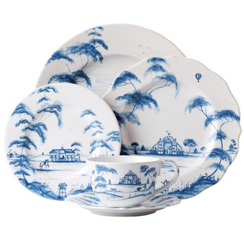 Country Estate Delft Blue 5pc Setting

№ CE29/44

From our Country Estate Collection- Featuring narratives of the English Countryside, our 5 piece place setting in Delft Blue contains a charger, dinner plate, side plate, coffee/tea cup and saucer. Our ceramic stoneware is made in Portugal and is oven, microwave, dishwasher and freezer safe.

Measurements
Dinner Plate: 11" W
Dessert/Salad Plate: 9" W
Side/Cocktail Plate: 7" W
Saucer: 7" W
Tea/Coffee Cup: 4.5" W, 3" H (8oz.)
Made of Ceramic Stoneware
Oven, Microwave, Dishwasher, and Freezer Safe
Made in Portugal