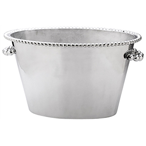 We have a gift for tradition-reimagined in our String of Pearls collection. Beaded trim and handles add style and function to the Pearled Double Ice Bucket, which is sure to make a statement in any home!
Recycled Sandcast Aluminum
DETAILS & PRODUCT CARE
Dimensions: 17.5in L x 12.5in W x 10.5in H
Product Care:
Our fine metal is handcrafted from 100% recycled aluminum.
All items are food-safe and will not tarnish.
Handwash in warm water with mild soap and towel dry immediately.
Do not place in dishwasher or microwave.
Avoid extended contact with water, salty or acidic foods; coat lightly with vegetable oil or spray to easily avoid staining.
Warm to 350 degerees for hot foods. Freeze or chill for summer entertaining.
Cutting directly on the metal surface will scratch the finish.
Occasional use of non-abrasive metal polish will revive luster.