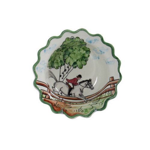 C.E. Corey Perfect Day Cereal Bowl

Clear skies and wide-open country—what a perfect day for a ride!

Complete with scalloped edges, these handmade, hand-painted hunt scenes are perfect for any horse lover.  
Dishwasher and microwave safe. Made in Portugal for CE Corey.

7"D, 2.5"H

CPD4004