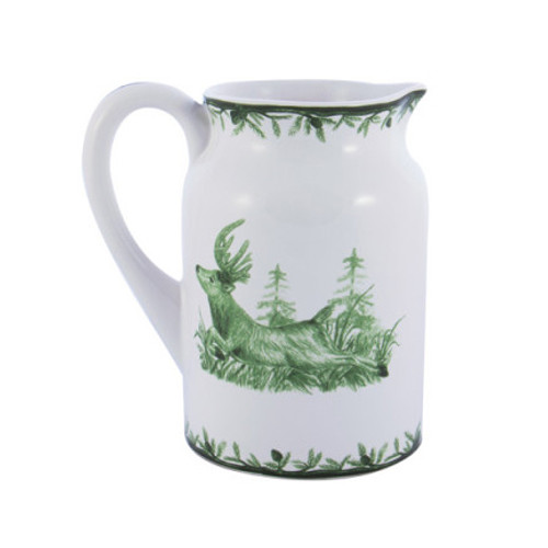 C.E. Corey Forest Pitcher

Perfect for casual or upscale dining, this high-fired, handmade porcelain collection features a forest scene of a proud buck standing tall amidst pine-cones in tones of green and will bring to life any table setting.

CEF-4008

8"H