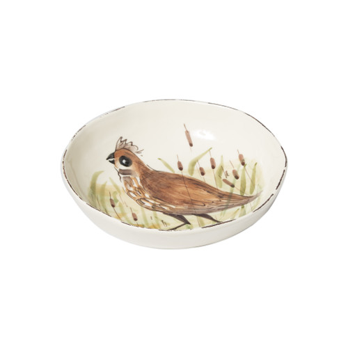Vietri Wildlife Quail Pasta Bowl

WDL-7804Q
8.5"D

Handpainted in Tuscany and an instant classic for everyday dining, the Wildlife Pasta Bowls from plumpuddingkitchen.com brings the grandeur and beauty of the outdoors to your table with exceptional detail and craftsmanship.