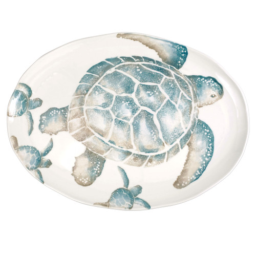 Vietri Tartaruga Oblong Small Serving Bowl

TAR-9730
9"L, 8.25"W, 2"H

Maestro artisan, Gianluca Fabbro, uses a unique sponging technique on Tartaruga, blending soft hues of the sea and sand to illustrate the story of baby sea turtles leaving their nest for the first time.

Handpainted on terra bianca in Veneto.

Dishwasher and microwave safe.