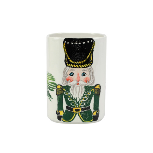 Vietri Nutcrackers Utensil Holder Gift Boxed

NTC-9781-GB
5.5"W, 7.5"H, 76oz

Maestro artisan, Gianluca Fabbro, recreates a Christmas classic with bright colors and a cheerful holiday design inspiring new family traditions with handpainted collectibles from plumpuddingkitchen.com. Handpainted on terra bianca in Veneto. Dishwasher and microwave safe.