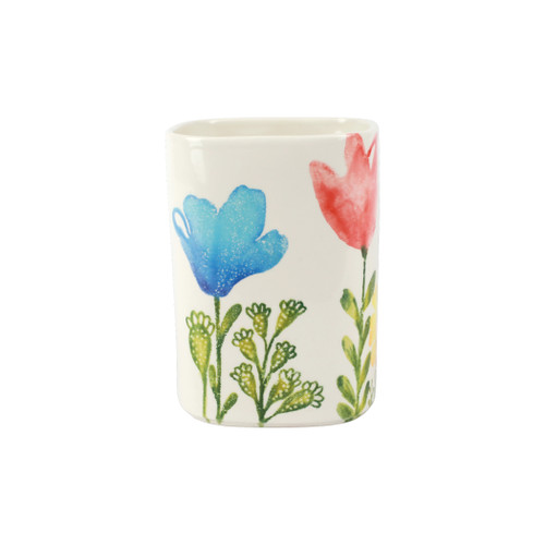 Vietri Fiori di Campo Utensil Holder

FDC-9782

The handsponged and whimsical wildflowers of Fiori di Campo transport your table to the Italian countryside. The Fiori di Campo Utensil Holder from plumpuddingkitchen.com features a sweet scene of watercolor blooms and exudes the beauty of nature all year round.

5.5"Sq, 7.5"H