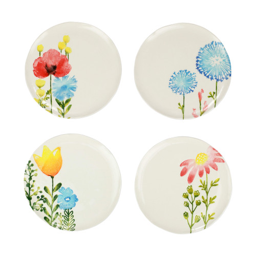 Vietri Fiori di Campo Assorted Salad Plates Set/4

FDC-9701

The handsponged and whimsical wildflowers of Fiori di Campo transport your table to the Italian countryside. The Fiori di Campo Assorted Salad Plates from plumpuddingkitchen.com feature a sweet bouquet of watercolor blooms and exude the beauty of nature all year round.

9.5"D