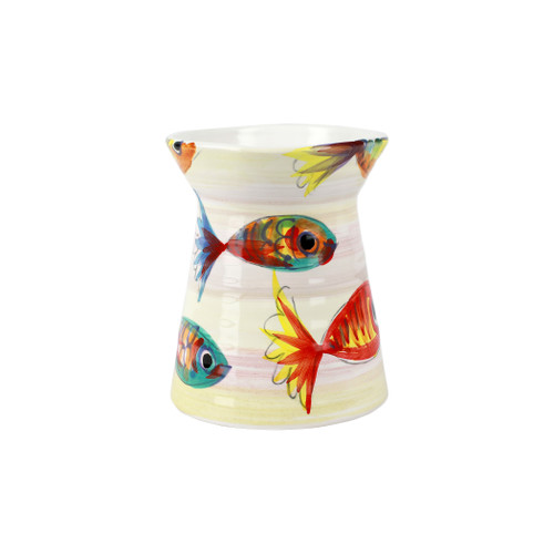Vietri Pesci Colorati Utensil Holder

PSE-7881

A joyful and vibrant collection, Pesci Colorati features handpainted designs inspired by the bright and colorful fish of the Mediterranean. The Pesci Colorati Utensil Holder from plumpuddingkitchen.com brings delight and Italian craftsmanship to the kitchen or table. It also makes for a charming hostess gift.

5.75"D, 7"H