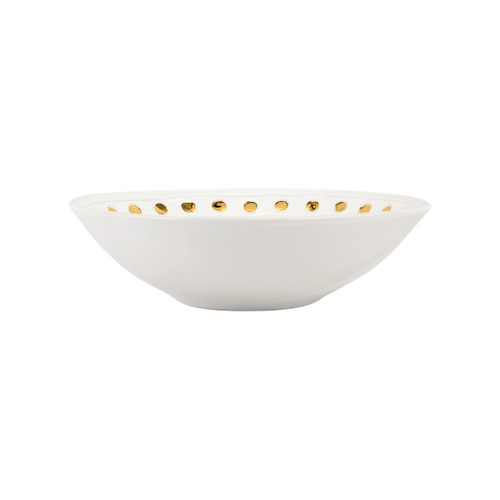 Vietri Medici Gold Medium Serving Bowl

MDC-4431G
12.5"D, 3.5"H

The classic design and subtle elegance of this beautiful collection from plumpuddingkitchen.com pay tribute to the noble Medici family and their contribution to Florence's prosperity as they encouraged art and humanism to flourish while inspiring the Italian Renaissance.

Handpainted on terra bianca in Umbria.

Dishwasher safe - not microwave safe.