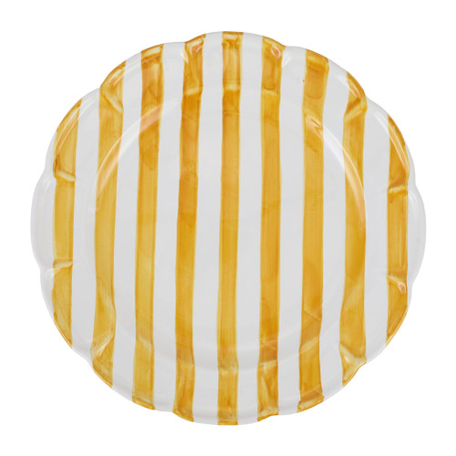 Amalfitana Yellow Stripe Round Platter

AMA-4122Y
14"D

The Almafi Coast's joyous explosion of color is celebrated in the brilliant blues, sunwashed reds, and saturated yellows of Vietri's Amalfitana. 

Color is king in this part of paradise, and this collection from plumpuddingkitchen.com livens up any table with vibrant, cheerful style. 

Crisp stripes and traditional Italian splatter designs are meant to be mixed and matched to create unique and lively looks.

Handpainted on terra cotta in Umbria.