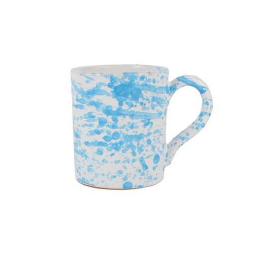 Amalfitana Aqua Splatter Mug

AMA-4110SPA
4.5"H, 16oz

The Almafi Coast's joyous explosion of color is celebrated in the brilliant blues, sunwashed reds, and saturated yellows of Vietri's Amalfitana. 

Color is king in this part of paradise, and this collection from plumpuddingkitchen.com livens up any table with vibrant, cheerful style. 

Crisp stripes and traditional Italian splatter designs are meant to be mixed and matched to create unique and lively looks.

Handpainted on terra cotta in Umbria.