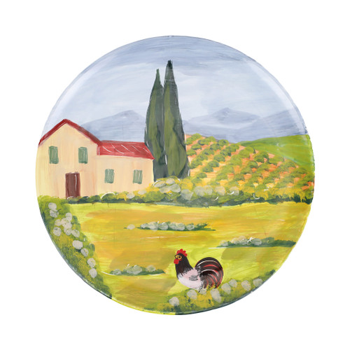 Vietri Villa With Rooster Round Wall Plate

WAL-7838
15.75"D

Capture the beauty and vitality of Italy with Vietri's vibrant, rich colors and classic designs, featured on these handpainted works of art from plumpuddingkitchen.com. 


Handpainted on terra bianca in Tuscany.  Dishwasher safe.