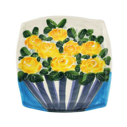Vietri Yellow Roses Wall Plate

WAL-7835
12" SQ

Capture the beauty and vitality of Italy with Vietri's vibrant, rich colors and classic designs, featured on these handpainted works of art from plumpuddingkitchen.com. 


Handpainted on terra bianca in Tuscany.  Dishwasher safe.