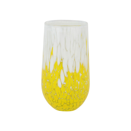 Vietri Nuvolo White & Yellow High Ball

NUV-9013Y
5.5"H 16oz

Full of color, movement, and intrigue, each piece of Vietri's Nuvola glassware from plumpuddingkitchen.com is a striking, one-of-a-kind work of art.

Mouthblown in Naples.  Dishwasher safe.