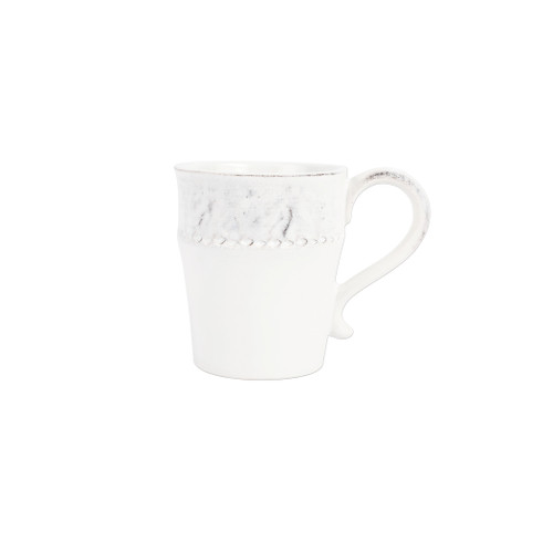 Vietri Giorno Mug

GIO-7410
4.25"H, 12oz

Both relaxed and refined, Giorno captures casually elegant Italian Style. 

A wreath of precise etchings encircle each plate, and the nuanced glazing is done in a way that brings patina to each piece. 

Giorno means "day" in Italian, and this collection is one or enjoying every day.

Handcrafted of Italian stoneware in Veneto.

Dishwasher, microwave, freezer and oven safe.