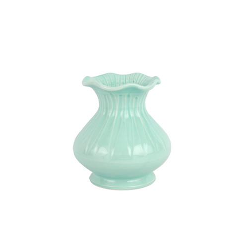 Vietri Ondulata Teal Short Vase

OLA-7701T
7.75"D, 8.25"H, 64oz

Inspired by the gently undulating waves of the Mediterranean sea, the Ondulata collection is characterized by rippling, organic shapes in an aqua and white palette.

These elegant, unique vases are beautiful with colorful florals or on their own as home decor accents.

Handcrafted of terra bianca in Tuscany.

Wipe with damp cloth to clean