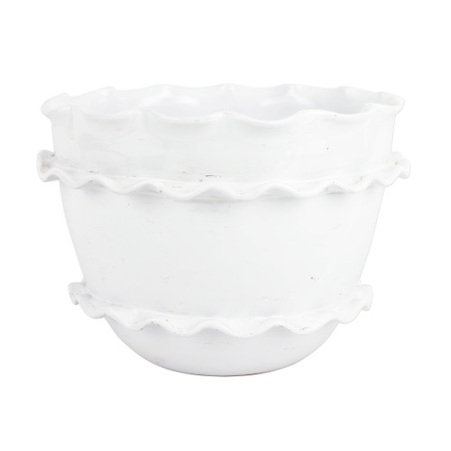 Vietri Rustic Garden White Ruffle Round Planter

RGA-9502
15"D, 11"H

In a wide range of colors, shapes, and sizes, the Rustic Garden collection is inspired by the ceramics found in the gardens of Tuscan villas. The Rustic Garden White Ruffle Round Planter brims with spectacular craftsmanship and nuanced detail, bringing a beautiful, organic patina to your home and garden.