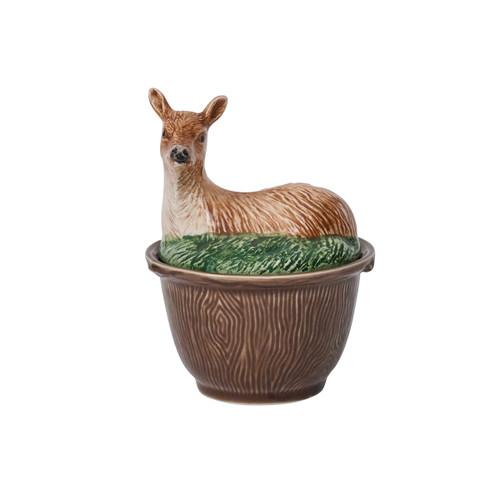 Juliska Forest Walk Deer Baker with Lid

CWC17/90
5.25"L, 4.75"W, 6.75"H  9oz

Handwash all animal lids.  Base is dishwasher, freezer, microwave and oven safe.