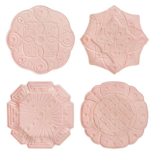 Juliska Jardins du Monde Dessert/Salad Plate Assorted Set /4 - Blush

JMX102S4/51
9.5"D

Lavish detailing of our iconic berries and threads on majestic shapes herald this party plate set from plumpuddingkitchen.com. Each plate pays homage to four of the world’s most beautiful gardens—Landriana in Italy, Villandry in France, Alcazar in Spain, and Heligan in England—and is dressed up in a sunshine yellow, whitewash, blush or basil glaze. Gift boxed.
