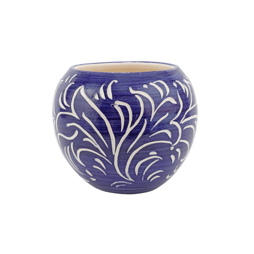 Vietri Rustic Garden Blue Scroll Small Round Planter
RGA-7776
8.5"D, 7.75"H
Handcrafted in Tuscany from terra bianca, the Rustic Garden Blue Scroll Small Round Planter was inspired by the intricate scroll designs found on religious vestments and tapestries throughout Italy. The planter features a vibrant shade of blue with hand drawn scrolls, and is a perfect vessel for showcasing your favorite plants. Vietri Rustic Garden Blue Scroll Small Round Planter
RGA-7776
8.5"D, 7.75"H
Handcrafted in Tuscany from terra bianca, the Rustic Garden Blue Scroll Small Round Planter was inspired by the intricate scroll designs found on religious vestments and tapestries throughout Italy. The planter features a vibrant shade of blue with hand drawn scrolls, and is a perfect vessel for showcasing your favorite plants.