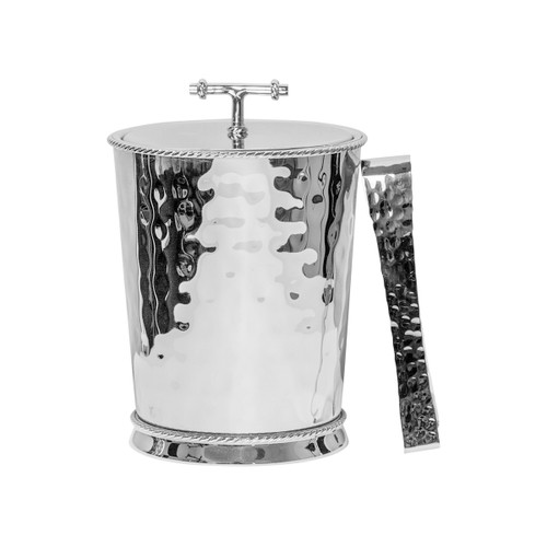Juliska Graham Ice Bucket with Lid and Tongs

N269/57
6"L, 6"W, 7.5"H (1.8Qt)

This ice bucket doesn’t just keep ice extra clinky (it’s double-walled) and come with a handy pair of matching tongs - it makes a functional statement piece wherever it resides. From summer lobster feasts to formal holiday parties, the brilliantly polished and hammered stainless steel vessel makes a handsome addition to your year-round entertaining.
