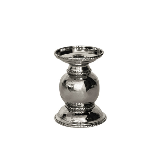 Juliska Graham 5" Pillar/Taper Candle Holder

N274/57
4"L, 4"W. 5"H

Nothing sets the scene like candlelight and oh! does Graham know how to dazzle. Handcrafted of hammered stainless steel for a shimmering effect, trimmed with our signature thread motif, and polished to brilliance—this candle holder is a fabulous finishing touch for everyday to grand occasions alike. Even better, it’s designed to hold either taper or pillar candles. Gift boxed.