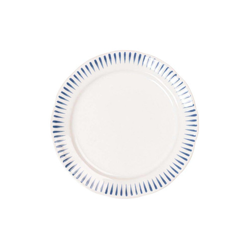 Juliska Sitio Stripe Delft Blue Side/Cocktail Plate

STS03/44
7" Diameter

Breezy bites - think tapas, shrimp cocktail, prosciutto and melon - look all the more enticing when framed within the confines of our radiating rim. The crisp white and versatile Delft blue of this side plate pairs perfectly with everything from casual al fresco brunches to moonlit dinner parties.