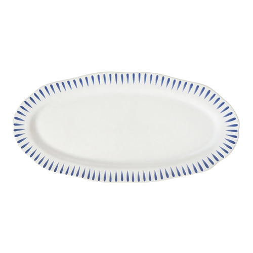 Julsika Sitio Stripe Delft Blue 15" Hostess Tray

STS54/44
15"L, 7.5"W

This hostess tray in classic blue and white is as versatile as it is charming—with a subtly ruffled rim of radiating stripes that put an artistic exclamation point on everything within its frame. Lovely for everything from homemade muffins to trinkets, to love letters.