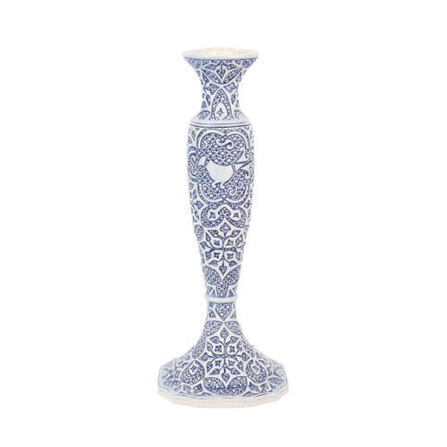 Vietri Uccello Blu Candle Stick

UBL-7477
5"L, 5"W, 12.75"H

Inspired by the handpainted tiles and textiles of Italy, the Uccello Blu Candle Stick pays homage to the country's long tradition of intricate, geometric designs. Italian artisans bring a fresh element to this collection with crisp, graceful edges and the plucky, good luck bird hidden in the design.