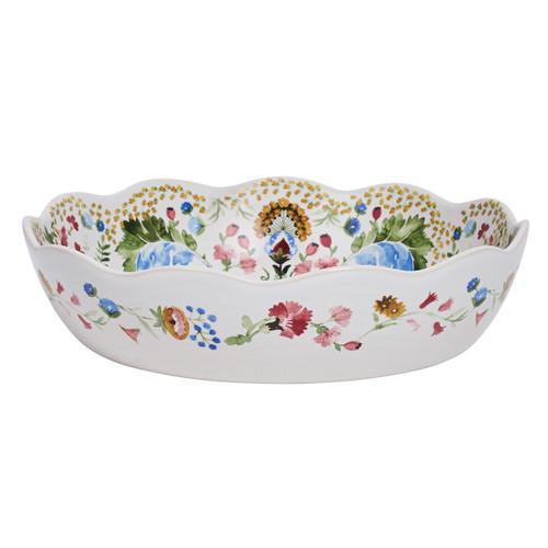 Juliska Sofia 10" Serving Bowl - Multi

SOF31/88
10"D, 3"H, 1.6Qt

With its ruffled rim and intricate floral motif, this artful and whimsical bowl makes a beautiful statement on the table or buffet, whether it is serving up tender spring salads, fresh pasta primavera, or vibrant summer side dishes of farmer’s market fare.