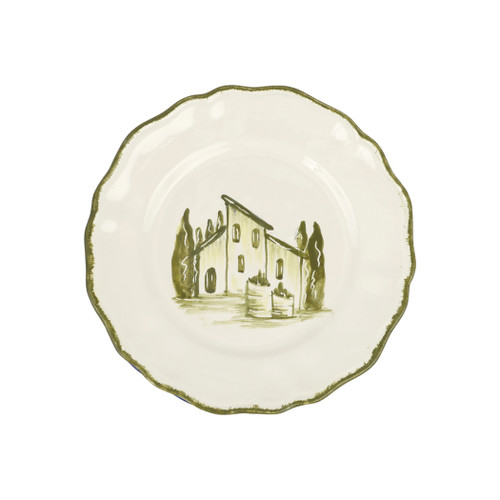 Vietri Borgo Verde Salad Plate

BGV-7801
8.5"D

Capture the quiet poetry of the Tuscan countryside with the Borgo Verde collection from plumpuddingkitchen.com. 

Handpainted vignettes in a soft green hue depict a charming villa nestled amidst slender cypress trees. 

Timeless and pastoral, these pieces invite an ambiance of relaxed, understated elegance.

Handpainted on terra bianca in Tuscany.

Dishwasher safe.