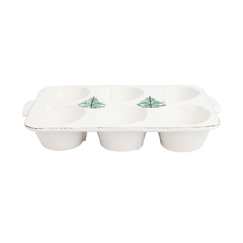Vietri Lastra Holiday Muffin Tin

LAH-2688
12.5"L, 7.75"W, 2"H

Make time for your loved ones this season when you gather around the cheerful design of Vietri's Lastra Holiday from plumpuddingkitchen.com.

Handcrafted of Italian stoneware in Tuscany.  Dishwasher, microwave, freezer and oven safe.